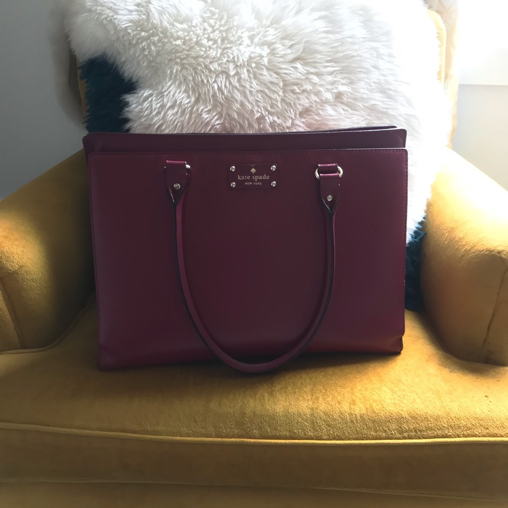 Cranberry Kate Spade tote